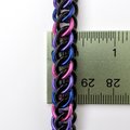 Bi pride bracelet, chainmail half Persian 3 in 1 weave, bisexual pride jewelry
