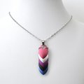 Genderfluid pride pendant, chainmail scales necklace