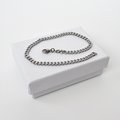 Stainless steel anklet, 4mm curb chain for men or women