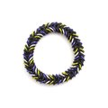 Nonbinary pride stretchy bracelet, box chain chainmail weave, yellow white purple black