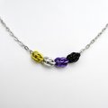 Nonbinary pride necklace, chainmail Sweetpea weave LGBTQ jewelry