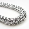 Chainmail full Persian bracelet, silver aluminum jewelry - lightweight, non-tarnish