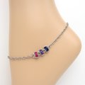 Bi pride anklet, chainmail barrel weave, subtle bisexual jewelry gifts