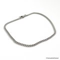 Stainless steel 3mm curb chain anklet or bracelet, choose your length