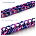 Bi pride anklet, chainmail half Persian 3 in 1 weave, bisexual jewelry, pink purple blue