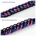 Bi pride bracelet, chainmail half Persian 3 in 1 weave, bisexual pride jewelry