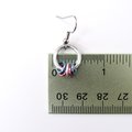 Transgender pride chainmail earrings, subtle LGBTQ pride jewelry; blue, pink, white