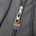 Rainbow Chainmail Mesh Tile Pendant, Gay Pride Flag Bag Charm or Zipper Pull - Handmade LGBTQ Accessory 