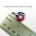 Red, white and blue Love Knot chainmail pendant, USA patriotic jewelry