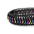 Pansexual pride bracelet, pan pride jewelry, chainmail stretchy bracelet in pink, yellow and blue