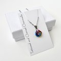 Pansexual pride pendant, TINY chainmail love knot, pan pride jewelry