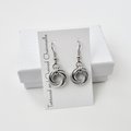Classic silver aluminum earrings, chainmail love knot - everyday wear, lightweight and non-tarnish