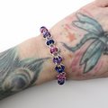 Bi pride bracelet, chainmaille bracelet, bisexual jewelry, barrel weave chainmaille