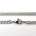 Stainless steel anklet, 4mm curb chain for men or women
