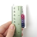 Bisexual pride earrings, bi pride jewelry, chainmail earrings, full Persian chainmail weave; pink, purple, blue