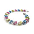 Pansexual pride bracelet, chainmaille bracelet, pan pride jewelry, barrel weave chainmaille