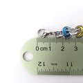 Pansexual pride bracelet, chainmaille bracelet, pan pride jewelry, barrel weave chainmaille
