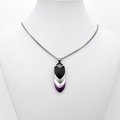 Handmade asexual pride pendant necklace – LGBTQ+ chainmail scale jewelry