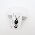 Handmade asexual pride pendant necklace – LGBTQ+ chainmail scale jewelry
