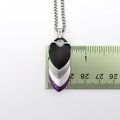 Handmade asexual pride pendant necklace – LGBTQ+ chainmail scale jewelry