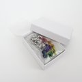 Handmade LGBTQ rainbow bracelet, chainmaille double spiral weave gay pride jewelry