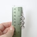 Simple chain earrings, silver aluminum interlocking circles