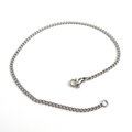 2mm stainless steel curb chain bracelet, anklet, or necklace, choose your length, thin curb chain jewelry for men or women
