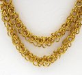 Clearance 50% off, Chainmaille shaggy loops necklace in gold aluminum
