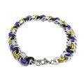 Nonbinary pride bracelet, chainmaille Viper Basket weave jewelry