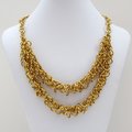 Clearance 40% off, Chainmaille shaggy loops necklace in gold aluminum