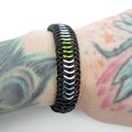 Agender pride bracelet, stretchy chainmail Euro 6 in 1 weave jewelry