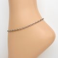 Stainless steel 3mm cable chain anklet, bracelet, or necklace- choose your length