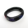 Genderfluid pride bracelet, stretchy chainmail Euro 6 in 1 weave jewelry