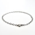 Stainless steel 3mm cable chain anklet, bracelet, or necklace- choose your length