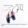 Genderfluid pride earrings, chainmail shaggy loops weave, LGBTQ jewelry
