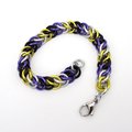 Nonbinary pride chainmail bracelet, half Persian 3 in 1, yellow white purple black