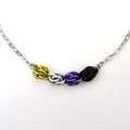 Nonbinary pride necklace, chainmail Sweetpea weave LGBTQ jewelry