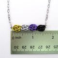 Nonbinary pride necklace, chainmail Sweetpea weave LGBTQ jewelry