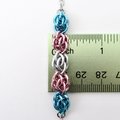 Transgender pride necklace, chainmail Sweetpea weave LGBTQ jewelry