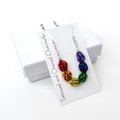 Gay pride rainbow necklace, chainmail Sweetpea weave LGBTQ jewelry