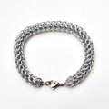 Chainmail full Persian bracelet, silver aluminum jewelry - lightweight, non-tarnish