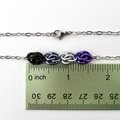 Ace pride necklace, chainmail Sweetpea weave, asexual pride jewelry