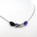 Ace pride necklace, chainmail Sweetpea weave, asexual pride jewelry