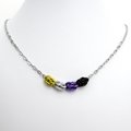 Nonbinary pride necklace, chainmail Sweetpea weave LGBTQ jewelry