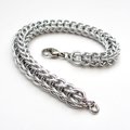 Chainmail full Persian bracelet, silver aluminum jewelry - lightweight, non-tarnish