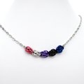 Genderfluid pride necklace, chainmail Sweetpea weave jewelry