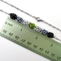 Agender pride necklace, chainmail Sweetpea weave, gender neutral jewelry