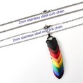 Philadelphia pride flag pendant - black, brown and rainbow 8 color chainmail scale pendant, LGBTQ gay pride necklace