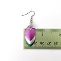 Genderqueer pride earrings, chainmail scales LGBTQ jewelry - lavender, white, green