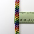 Gay pride anklet, rainbow chainmail half Persian 3 in 1 weave jewelry, LGBTQ gift